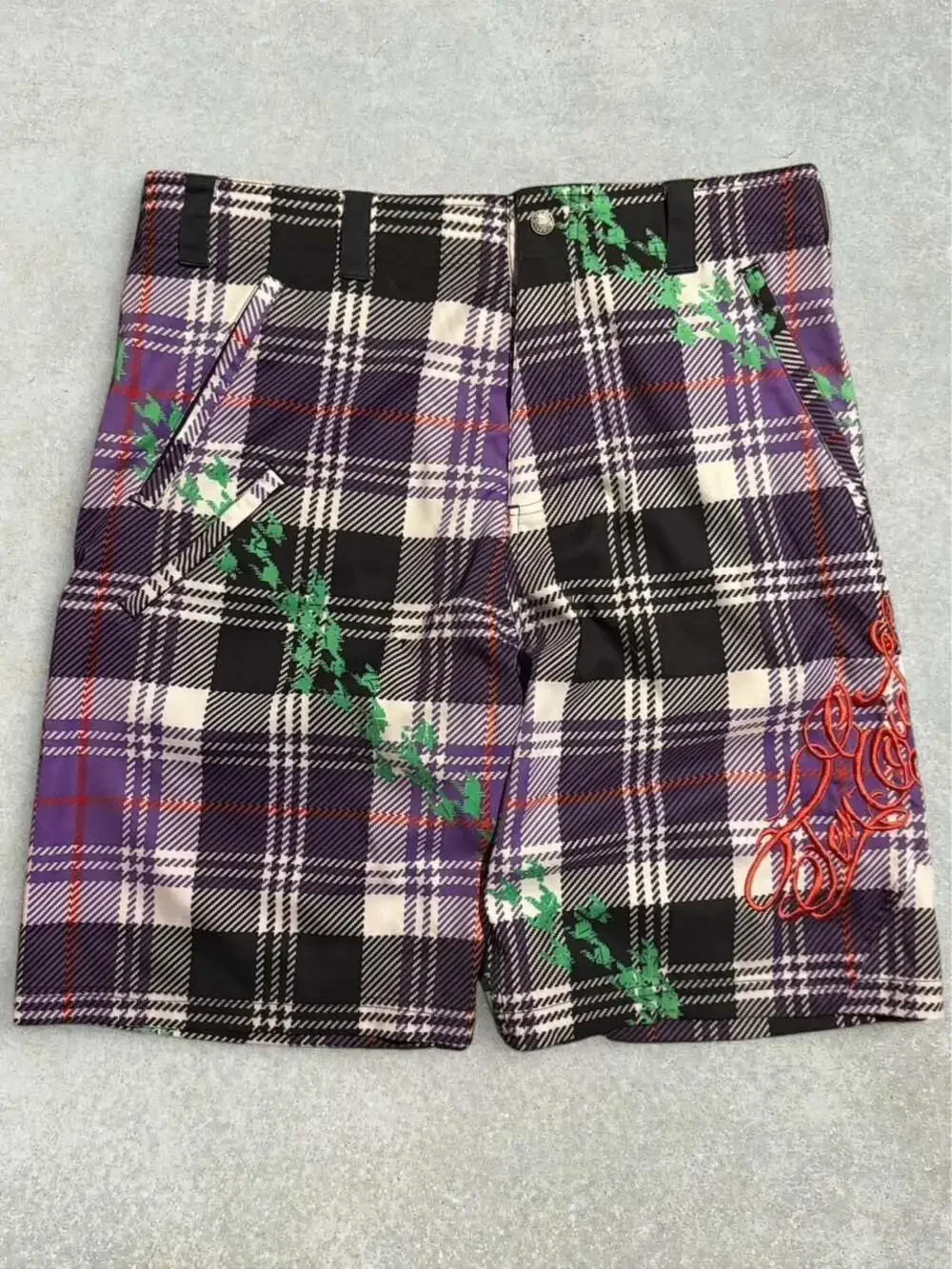 Ten-80 Section 36 Plaid Embroidered Board Shorts